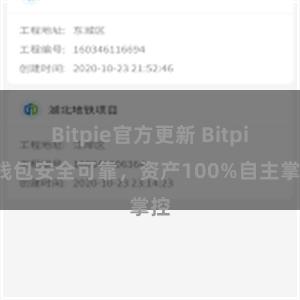 Bitpie官方更新 Bitpie钱包安全可靠，资产100%自主掌控