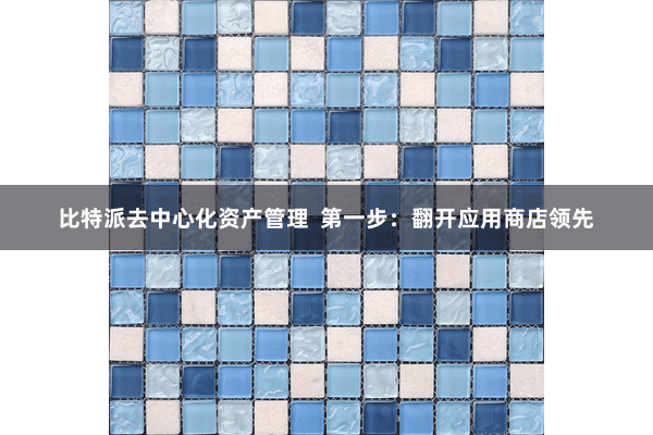 比特派去中心化资产管理  第一步：翻开应用商店领先